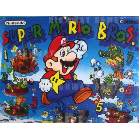 Super Mario Bros. Pinball Machine - Backglass