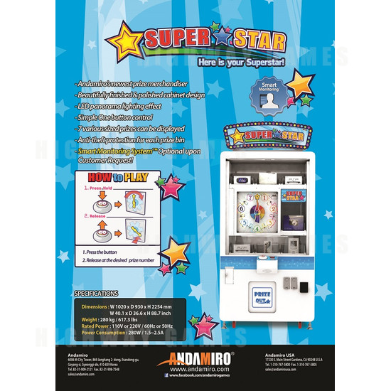 Super Star Arcade Machine - Super Star Arcade Machine Brochure