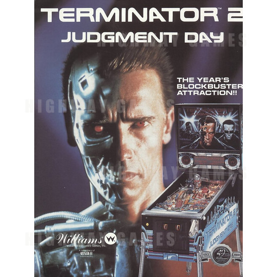 Terminator 2 Judgment Day Pinball Machine - Brochure Front