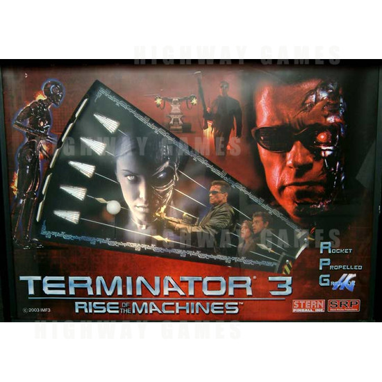 Terminator 3: Rise of the Machines Pinball (2003) - Backglass