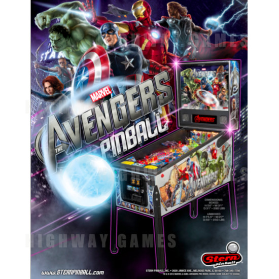 The Avengers Pro Pinball Machine - Promotional Image