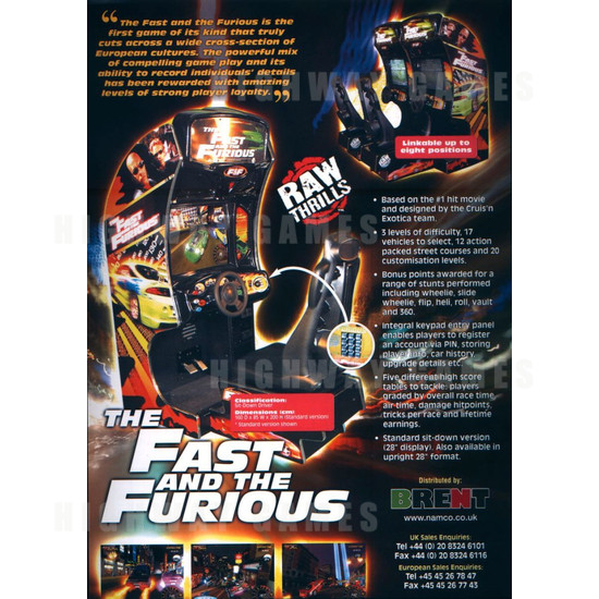 The Fast and The Furious Twin SD - Brochure
