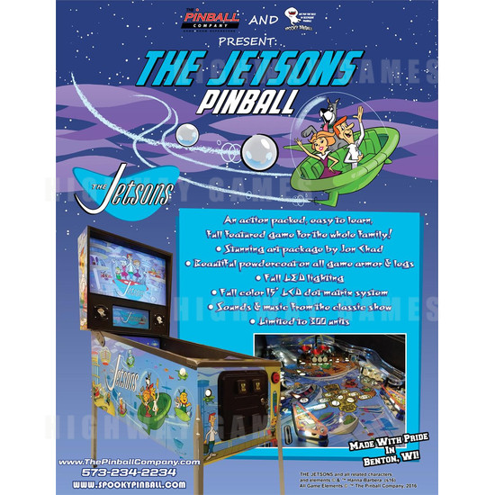 The Jetsons Pinball Machine  - Flyer