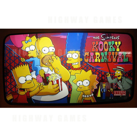 The Simpsons Kooky Carnival - Backglass