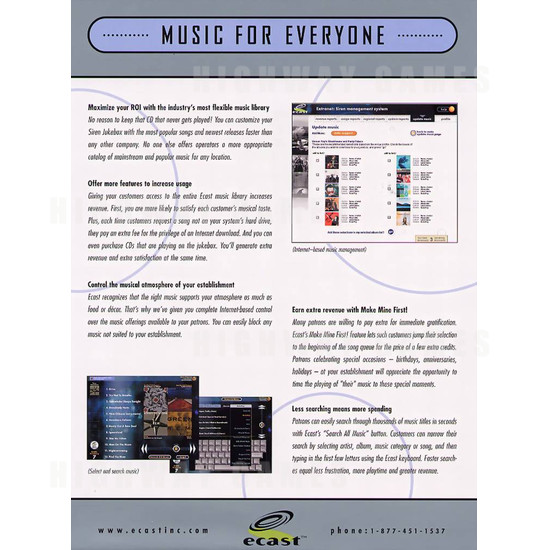 The Siren Jukebox - Ecast Brochure