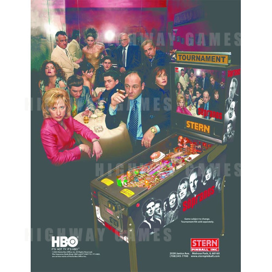 The Sopranos Pinball (2005) - Brochure Front