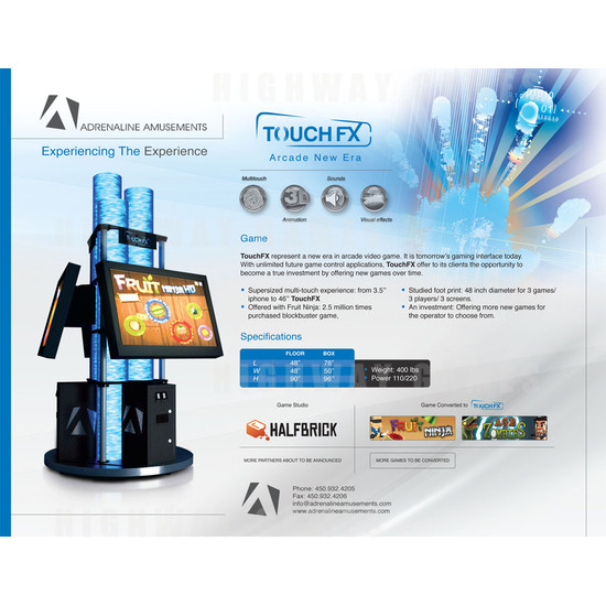 TouchFX (Three Player TFX3 Model) - Brochure