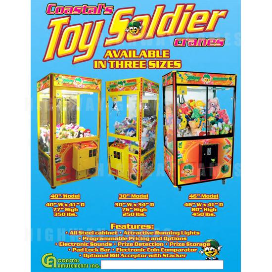 Toy Soldier 30" Crane Redemption Machine - Brochure