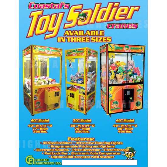 Toy Soldier Jumbo 46" Crane Machine - Brochure