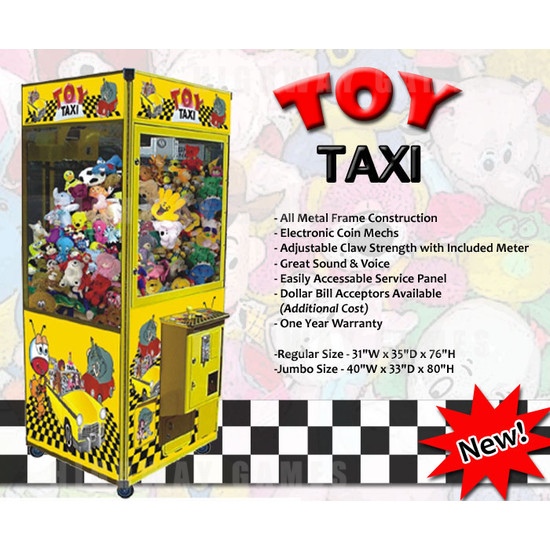 Toy Taxi Crane - 31", 38" Redemption Machine - Brochure