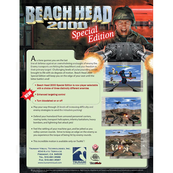 TsuMo (Tsunami Motion) - Beach Head Brochure Back