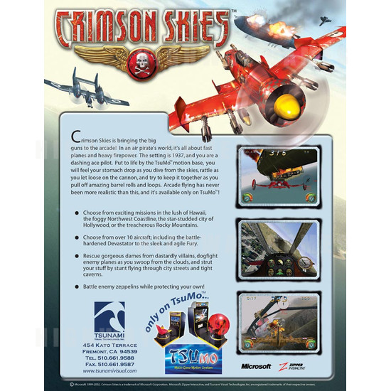 TsuMo (Tsunami Motion) - Crimson Skies Brochure Back