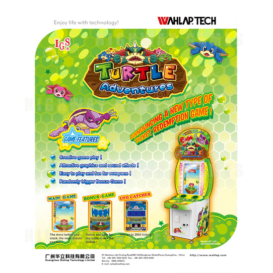 Turtle Adventure Single Arcade Machine - Turtle Adventure Single Arcade Machine Flyer