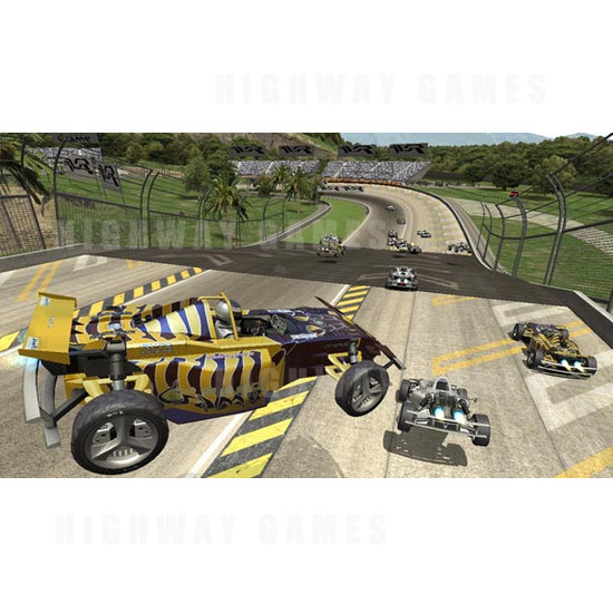 Twisted: Nitro Stunt Racing DX Arcade Machine - Screenshot