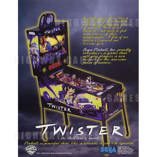 Twister Pinball (1996) - Brochure