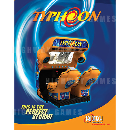 Typhoon Simulator Arcade Machine - Brochure Front
