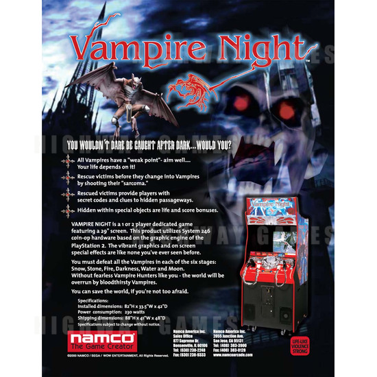 Vampire Night SD - Brochure