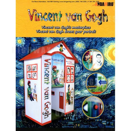 Vincent Van Gogh Portrait Sketcher Arcade Machine - Brochure Front