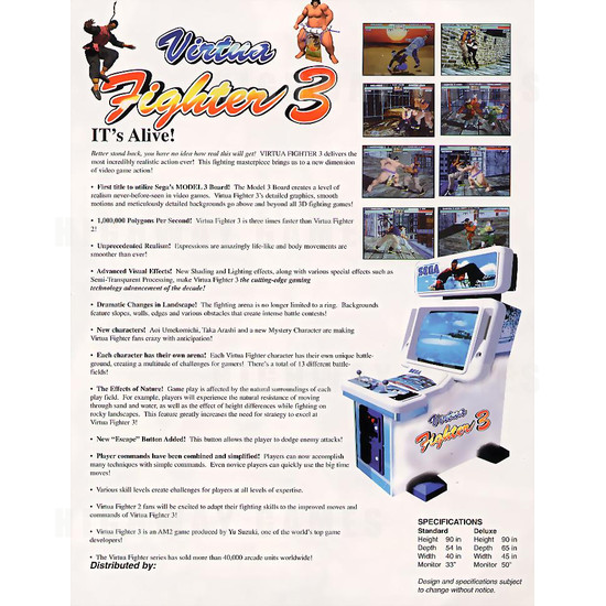 Virtua Fighter 3 - Brochure