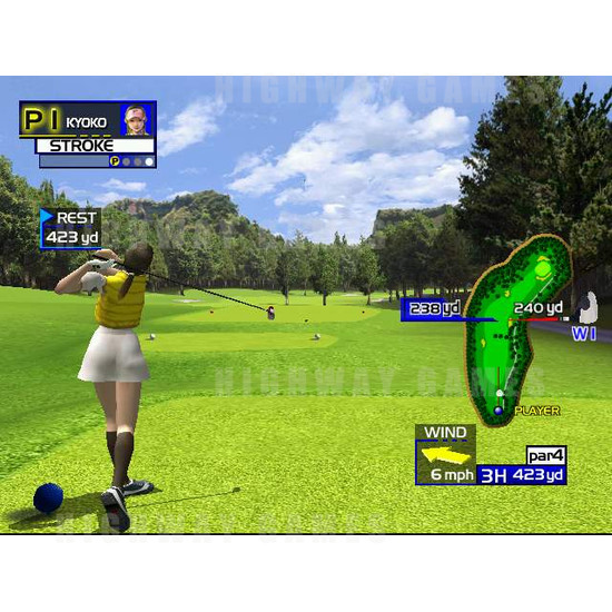 Virtua Golf Naomi Upright - Screenshot