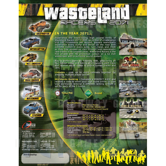 Wasteland Racers 2071 - Brochure Back