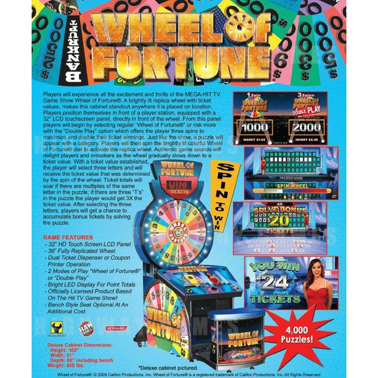 Wheel of Fortune Deluxe Redemption Machine - WOF-brochure.JPG