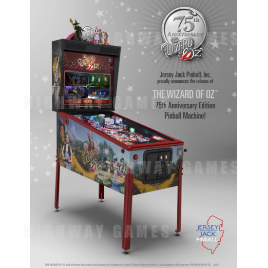 Wizard of Oz 75th Anniversary Edition Pinball Machine - Wizard of Oz 75th Anniversary Edition Pinball Flyer Front