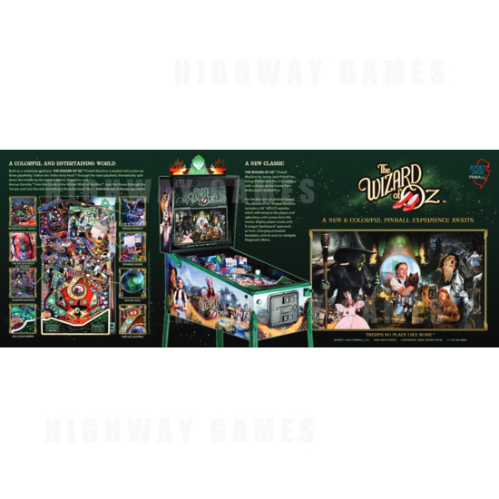 Wizard of Oz Emerald City Limited Edition Pinball Machine - Wizard of Oz Emerald City Limited Edition Pinball Flyer Front
