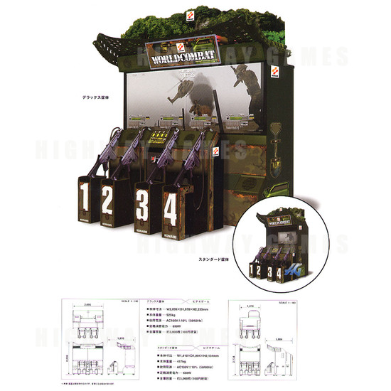 World Combat DX Arcade Machine - Brochure Front