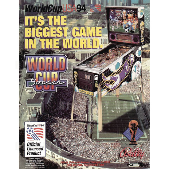World Cup Soccer Pinball (1994) - Brochure Front