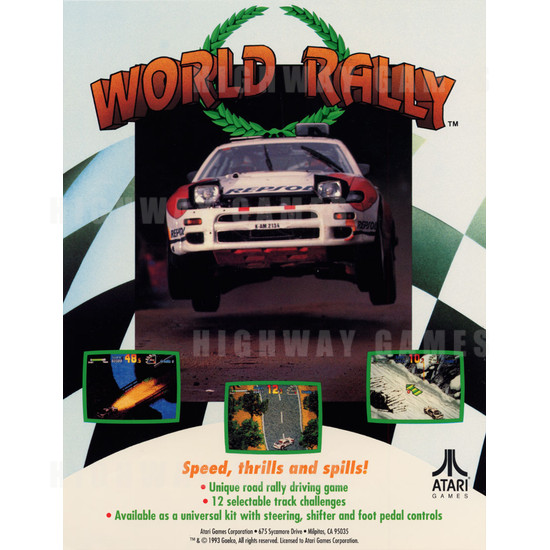 World Rally Arcade Machine - Brochure