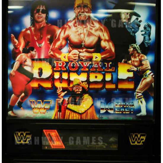 WWF Royal Rumble Pinball Machine - Backglass