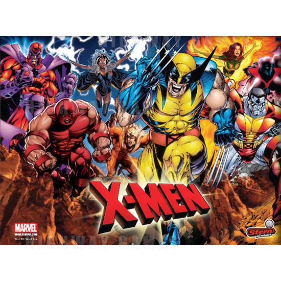 X-Men Pro Pinball Machine - Backglass