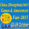 G&A 2015 - China (Zhongshan) International Game & Amusement Fair G&A 2015 - China (Zhongshan) International Game & Amusement Fair
